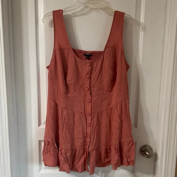 Torrid Sleeveless Button-Down Blouse - Terracotta - Picture 3 of 4